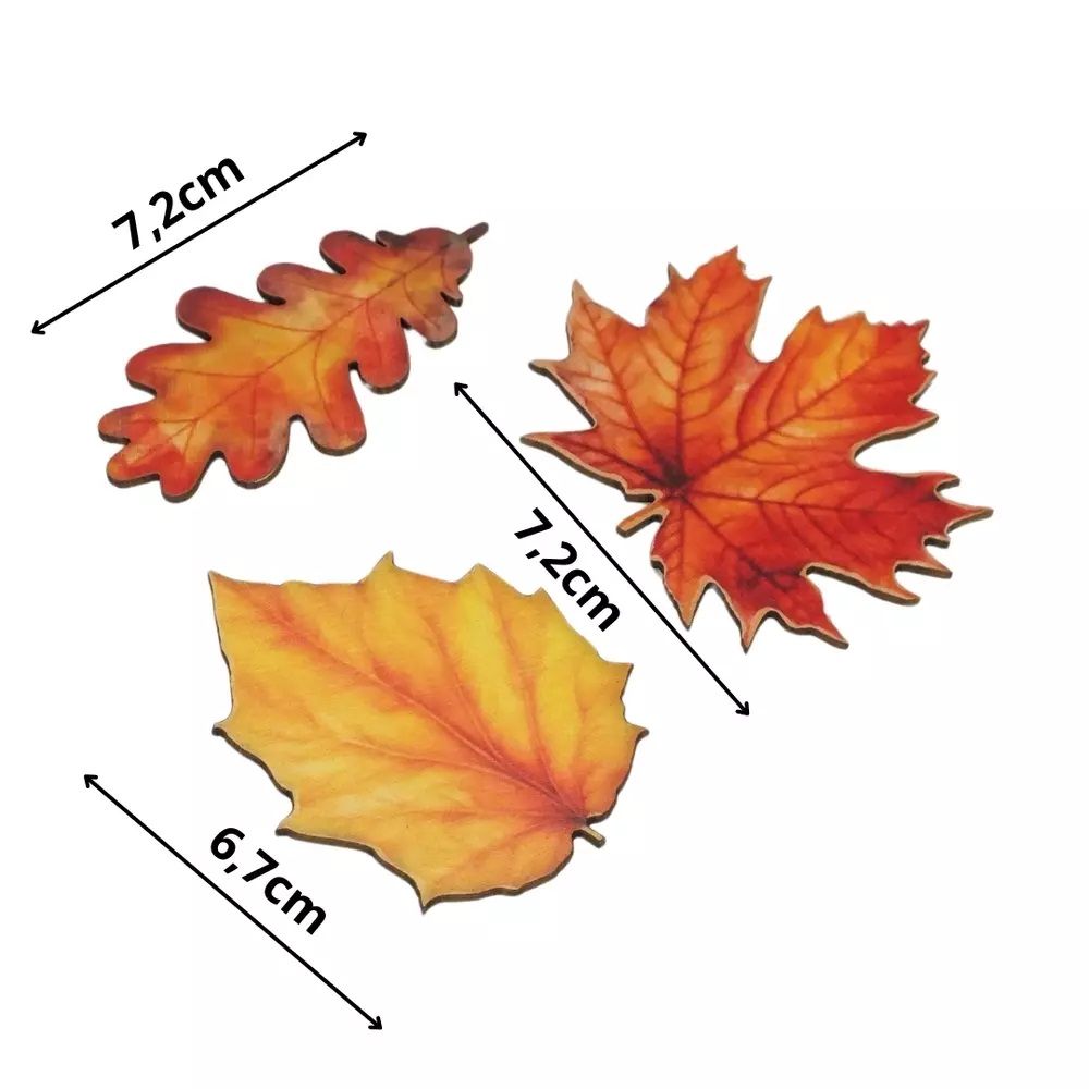 Nyomtatott dekorkarton - Őszi falevelek 6-7cm 3db/csomag