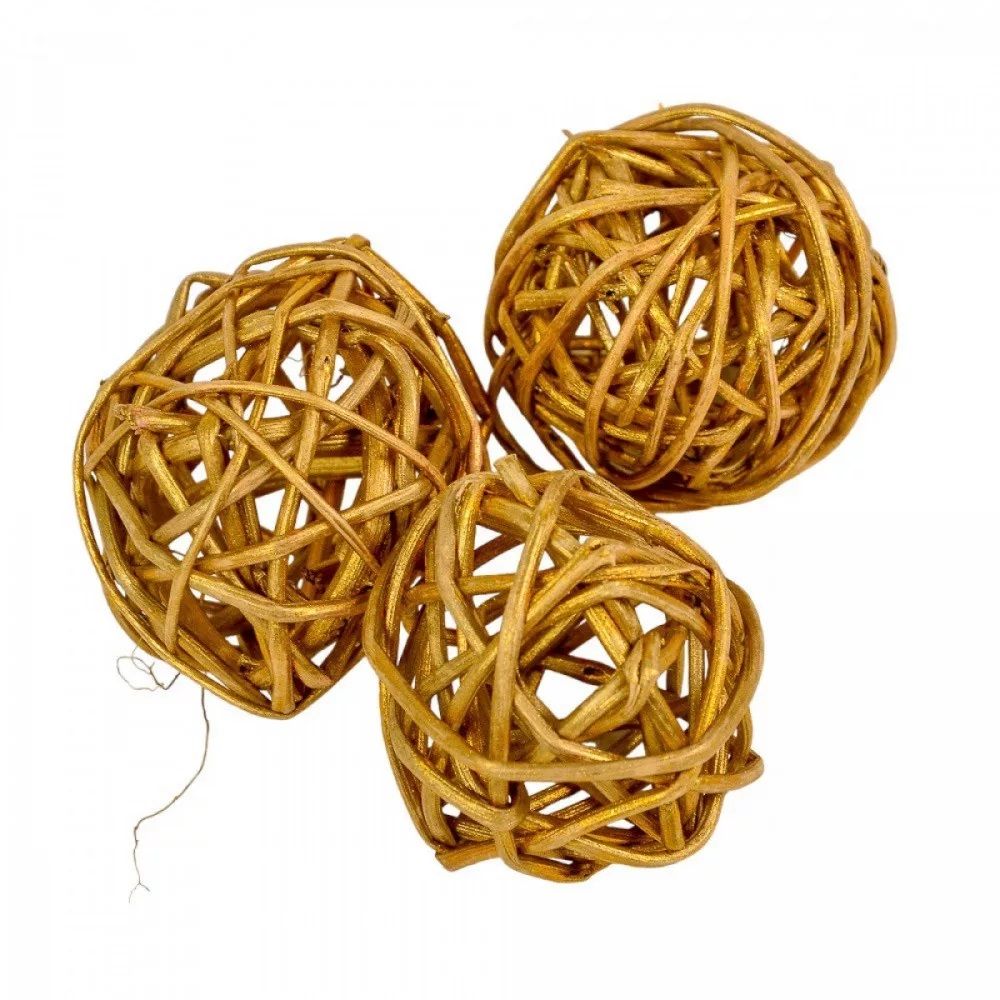 Rattan / vessző golyó 4 cm-es - Több színben